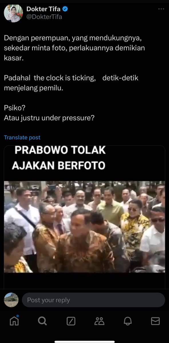 BayuS94's tweet photo. @DokterTifa @prabowo Munafik!!! https://t.co/CsYRlDOInp