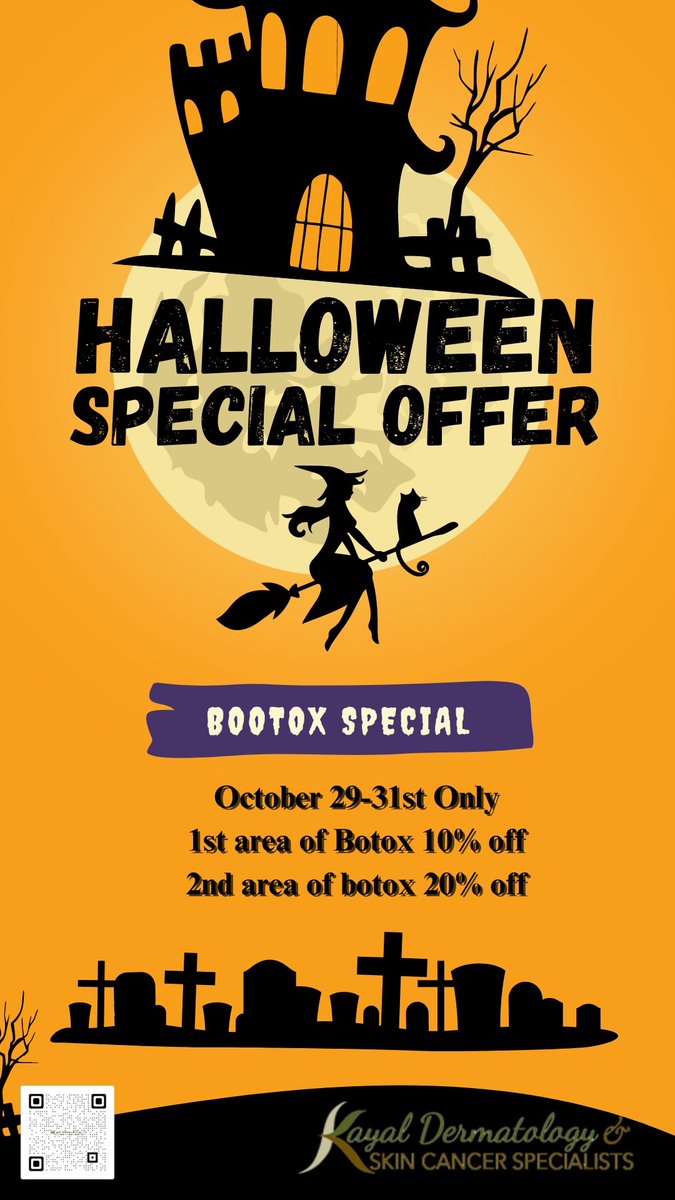 KayalDerm's tweet image. Oh Halloween, oh halloween what do you have for us. It’s what we all been waiting for. The Bootox special. Now you didn’t think I was going to say great candy did you? #Halloween #Bootox #dermatology RSVP now