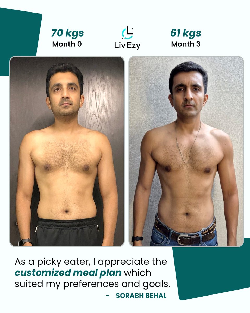 livezyfitness's tweet photo. Coach Subir was always proactive—whether it was checking in on my workouts, reviewing my food intake, or keeping me accountable with step counts (my nemesis).
-Sorabh
DM for #onlinecoaching
#livezy #fitness #health #transformation #weightloss #recomp #bodytransformation https://t.co/Zt21UIqlw6