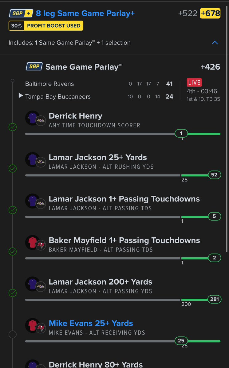 FTSmikebagz's tweet photo. Cash the parlay ✅ https://t.co/OQMO8JVbK9