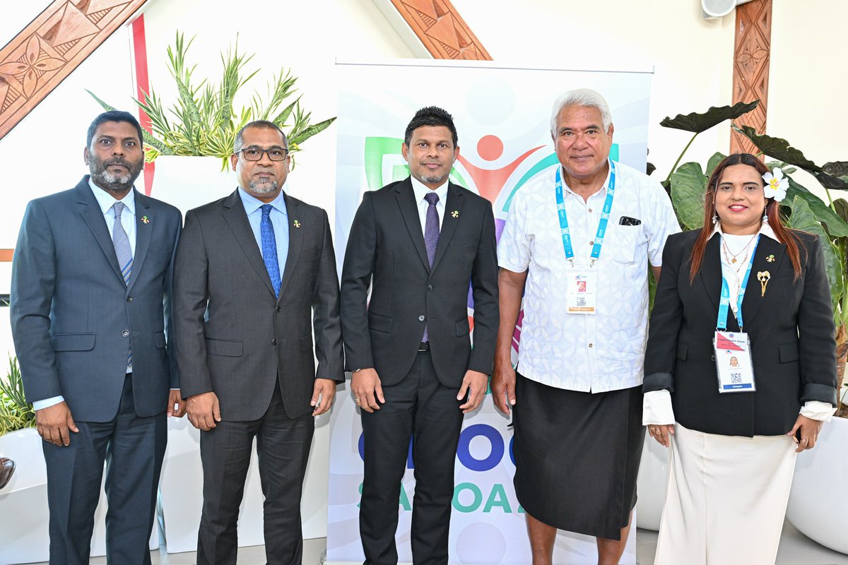 Vice President His Excellency Uz <a href="/HucenSembe/">Hussain Mohamed Latheef</a> arrives in Apia, Samoa, to attend the Commonwealth Heads of Government Meeting 2024 (CHOGM). The Maldives rejoined the Commonwealth as its 54th member on 1 February 2020, underscoring its commitment to the core democratic values and