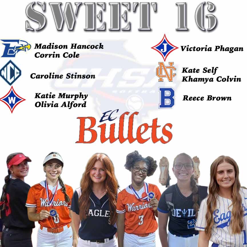 We have 9 young ladies advancing to the Sweet 16 <a href="/OfficialGHSA/">GHSA</a> softball.
Good luck ladies! Hope to see you in Columbus next week.
