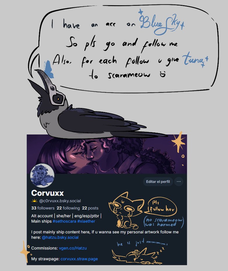 Corvuxx's tweet image. hey so, the last post that i did about this didnt appear for the ppl so i hope this works :D
I will post some stuff here (mainly wips or sketches) but is probably that the full rendered illustrations go β¨thereβ¨ soo, i really hope u find me there :D