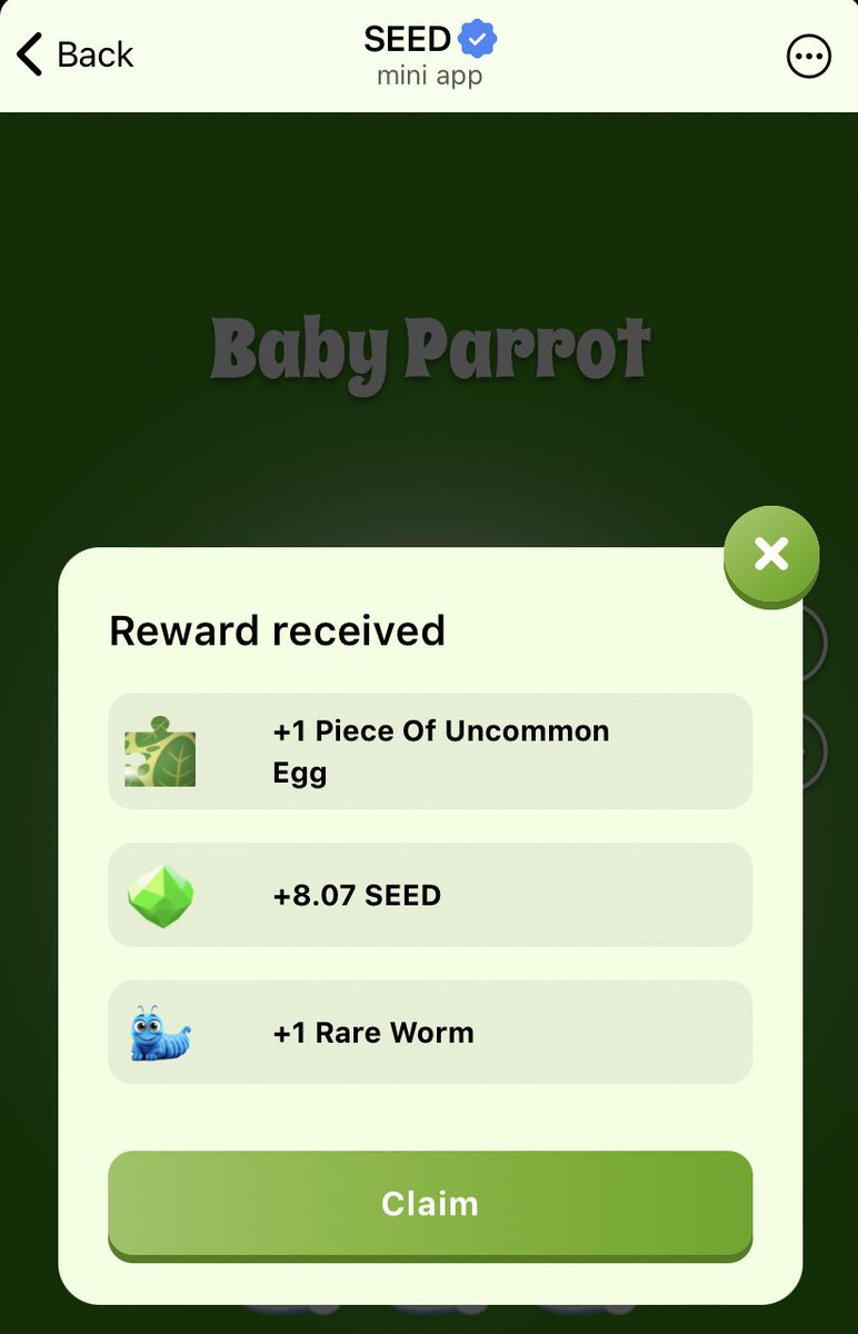 <a href="/SeedCombinator/">SEED Combinator 🌱</a> I love you My Baby parrot 🦜