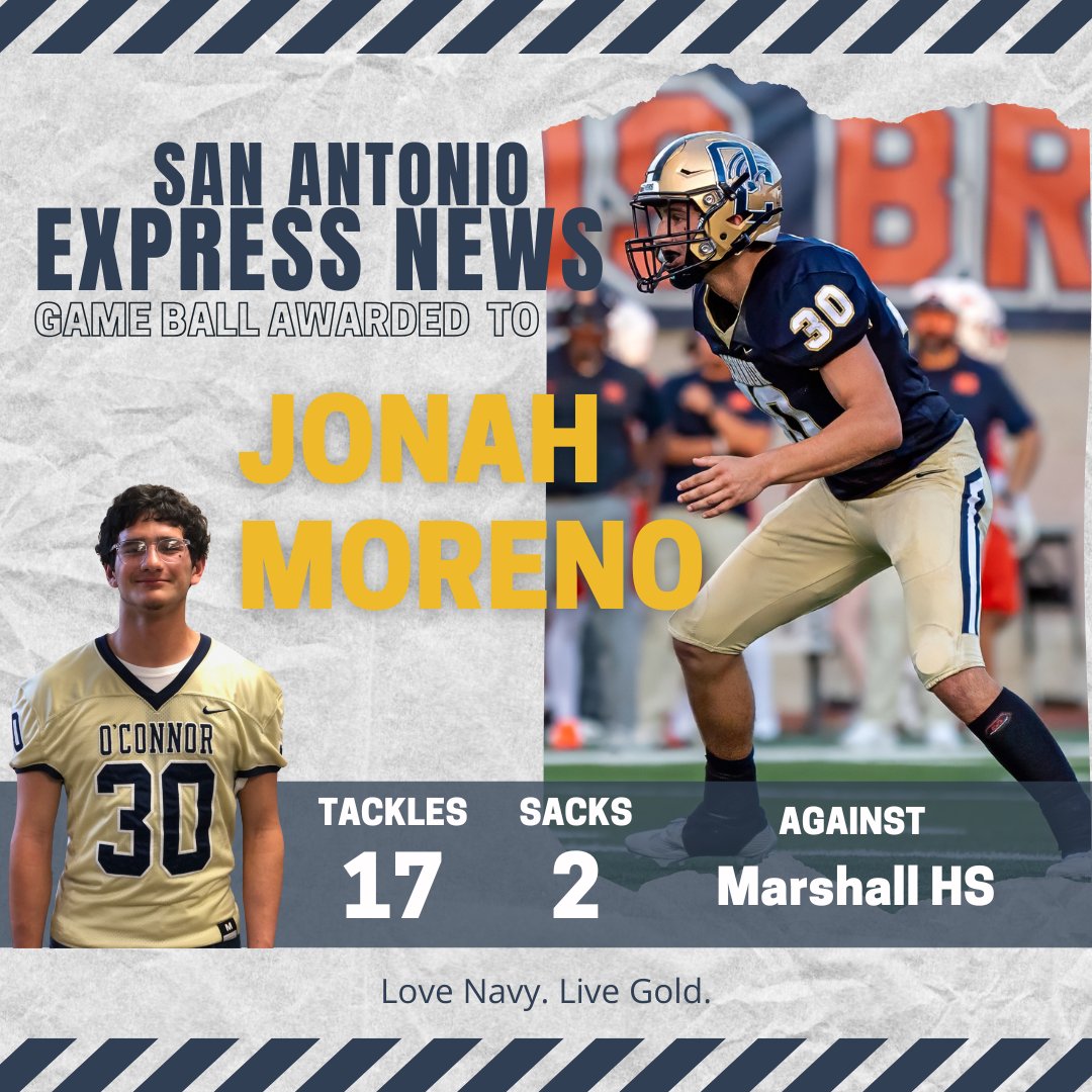 Jonah was on 🔥! 

Congratulations #30 for earning the <a href="/ExpressNews/">San Antonio Express-News</a> Game Ball against the Rams! #GoPanthers 

📰: expressnews.com/sports/high-sc…