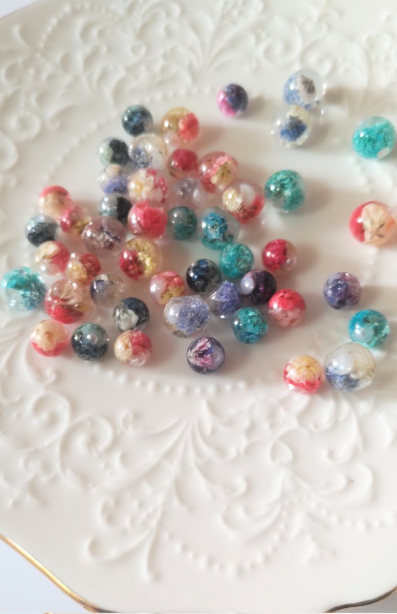 レジン＊ことりちゃん フラワー ヘアゴム⟡.·*. モネちゃんのレジン