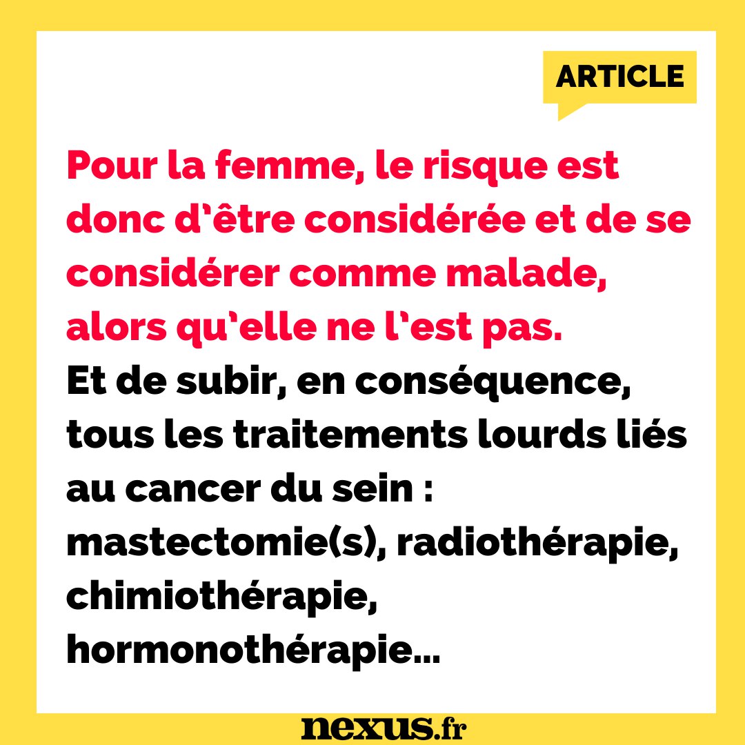 SinedWarrior's tweet image. 2/n
 deux ans. Pourtant, des professionnels de santé dénoncent les dangers de ce dépistage organisé, dont l’efficacité serait par ailleurs faible. Alors, dépistage ou pas ? Les bonnes informations aident à prendre la bonne décision.
@ouestmoncycle 

nexus.fr/actualite/sant…