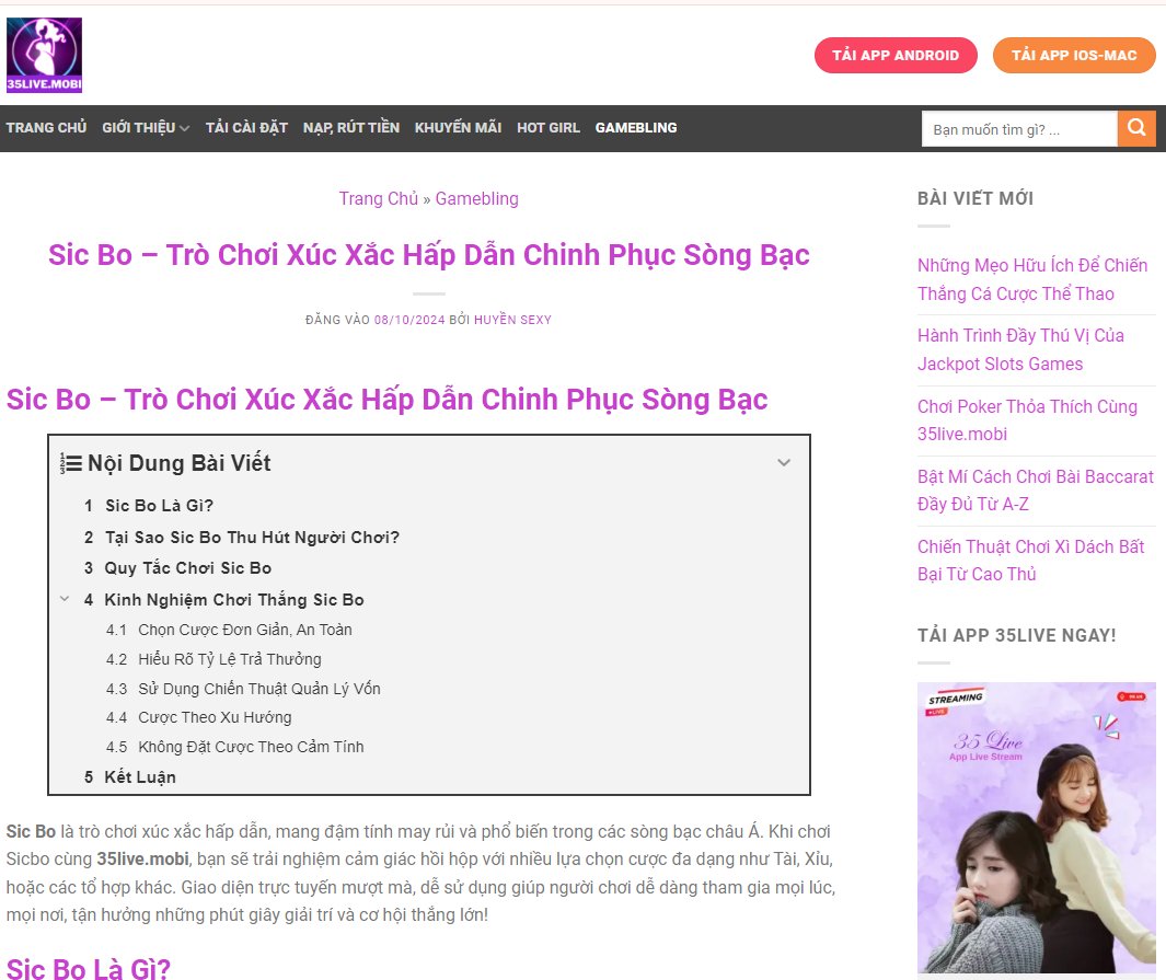 35livemobi's tweet photo. Một mẹo hiệu quả khi chơi Sic Bo là kết hợp giữa các loại cược lớn và nhỏ. Bạn có thể đặt cược chính vào Tài/Xỉu để duy trì sự ổn định, đồng thời kết hợp thêm các cược có tỷ lệ thắng cao hơn như cược đôi hoặc cược tổng.
https://t.co/AsQsaF1ySY https://t.co/1hsApBPVYO