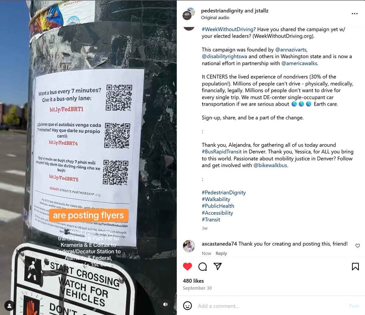 Sasha Kestane (@biculturalbrokr) on Twitter photo Visit <a href="/pedestrianhonor/">Pedestrian Dignity</a> on IG to watch this video & join the coalition to ensure <a href="/ColoradoDOT/">Colorado Department of Transportation (CDOT)</a> prioritizes people who depend on the๐to get to school, work, groceries, clinics & other essential destinations in the design of #FederalBRT. Check ALT to act.
instagram.com/reel/DAj5k4xOxโฆ Visit <a href="/pedestrianhonor/">Pedestrian Dignity</a> on IG to watch this video & join the coalition to ensure <a href="/ColoradoDOT/">Colorado Department of Transportation (CDOT)</a> prioritizes people who depend on the๐to get to school, work, groceries, clinics & other essential destinations in the design of #FederalBRT. Check ALT to act.
instagram.com/reel/DAj5k4xOxโฆ