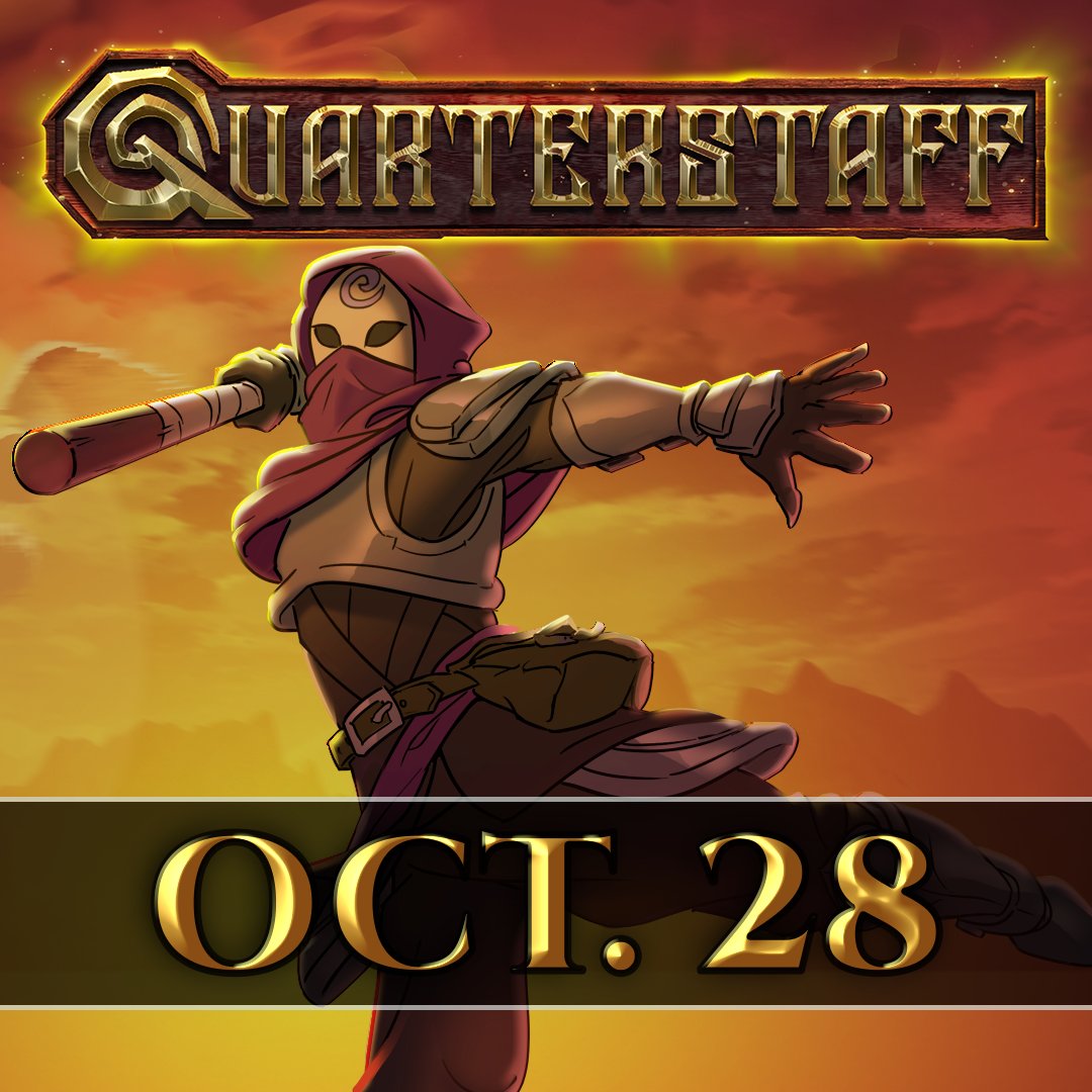 IT'S TIME! IT'S FINALLY TIME!! 
Quarterstaff will be fully released next Monday, 10/28! Check out this post for more info &amp; count down with us over the next week! #7days #indiegamedev #Steam #gamedev #strategygame #pcgame