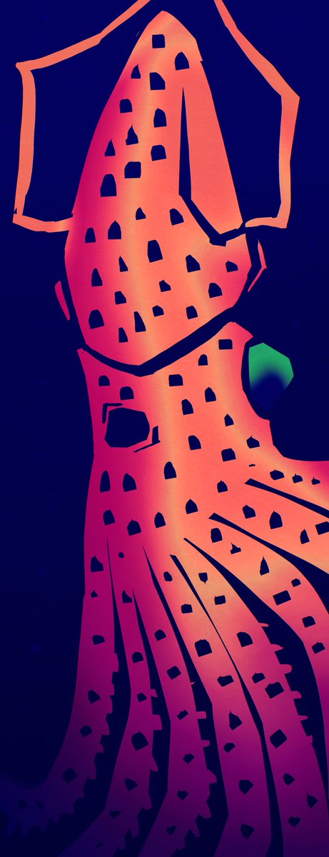 #invertober day 21, strawberry squid. today was a long day

#invertober2024