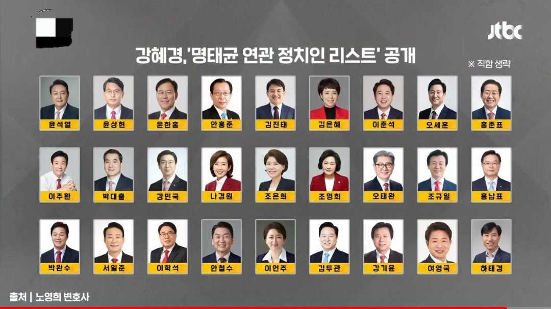 빌레로이앤🎗️ on X: "명태균 리스트 27 https://t.co/H7BbSt38q1" / X