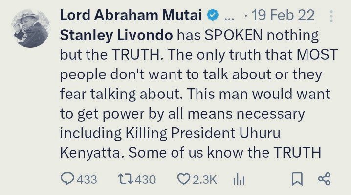 Abraham Mutai once said.

Aki internet wewe!