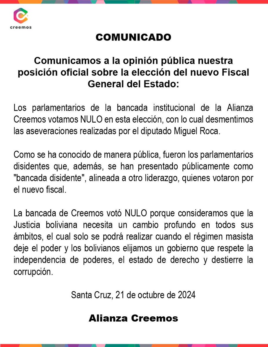 Creemos tweet media