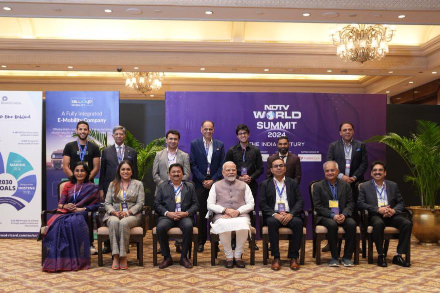 A Historic Moment for ChargeZone &amp; Billione Mobility  🌟

We are honoured to have India’s Prime Minister, Shri Narendra Modi, grace the ChargeZone lounge at the NDTV World Summit 2024. 🙏✨