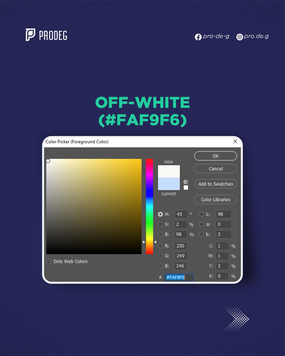 _Prodeg's tweet photo. Bookmark these alternative colours you can use instead of white (#FFFFFF)
1. Off-White (#FAF9F6)
2. Ivory (#FFFFF0)
3. Snow (#FAFDFF).
4. Alice Blue (#F0F8FF) https://t.co/yLYpmx2TbZ
