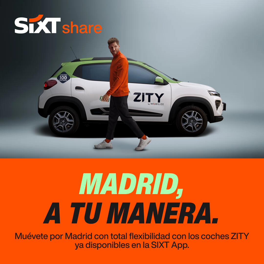 ¡Ahora con SIXT share vive Madrid a tu manera! 🚗🏙️

Si estás en Madrid, ya puedes disfrutar de la flexibilidad total que te ofrecen los coches de Zity con la SIXT App. 

¡Descárgala ahora! ➡️ bit.ly/Zity-Madrid