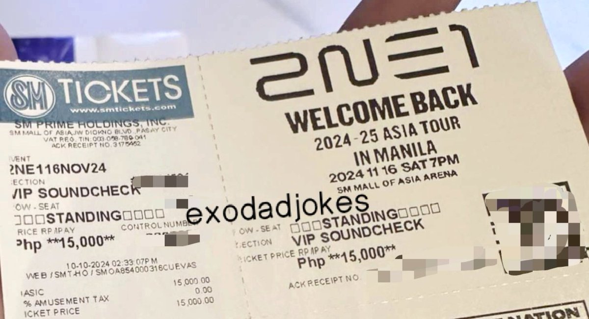 exodadjokes's tweet photo. wts lfb ph wtt lft ph

2NE1

Have: Day 1 VIP SC Srp +2.1k cash patong ng binilhan
Want: Day 2 Flr Standing 

OR

Have: Day 2 Flr Standing Srp + will add cash
Want: Day 1 VIP SC

RFT: Want to watch the same day with my sis

#2NE1_WELCOMEBACKinManila
#2NE1WELCOMEBACKinMANILA https://t.co/se4HEUMLpx