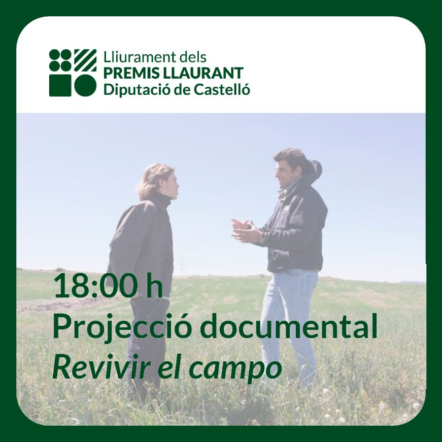 Fundació Cívica Novessendes (@novessendes) on Twitter photo Amb motiu de l’entrega dels II #premisllaurant @diputació el proper divendres 25 d’octubre a les 18:00 h. visualitzarem el documental "Revivir el campo" de <a href="/DiegoGVega_/">Diego Garcia-Vega</a> on s’expliquen 4 projectes exemplars d’agroecologia Amb motiu de l’entrega dels II #premisllaurant @diputació el proper divendres 25 d’octubre a les 18:00 h. visualitzarem el documental "Revivir el campo" de <a href="/DiegoGVega_/">Diego Garcia-Vega</a> on s’expliquen 4 projectes exemplars d’agroecologia