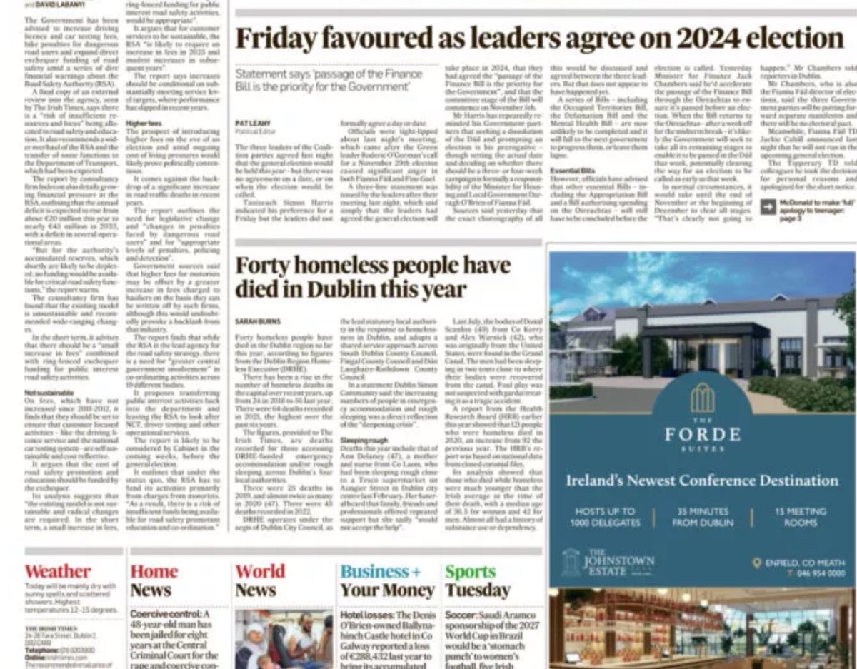 40 homeless people have died in Dublin this year
FORTY human beings
RIP

Surrounded by boarded up buildings that this government have allowed be monopolised for speculation instead of providing much needed homes

This is the broken social contract that is #DerelictIreland