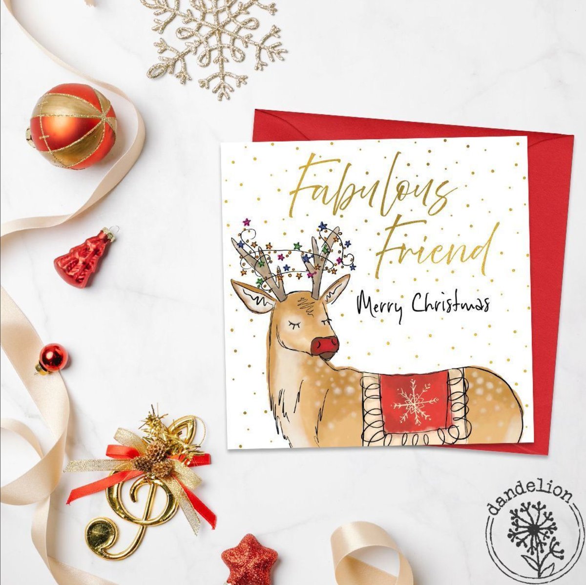 New for this  Christmas ⭐ The Nutmeg collection features sketchy watercolour  illustrations finished with a sprinkling of gold foil for a bit of  festive shimmer ✨ 🤩 

#christmascards #dandelionstationery  #shopsmallthischristmas #friendcard #greetingscards   #cardmitment