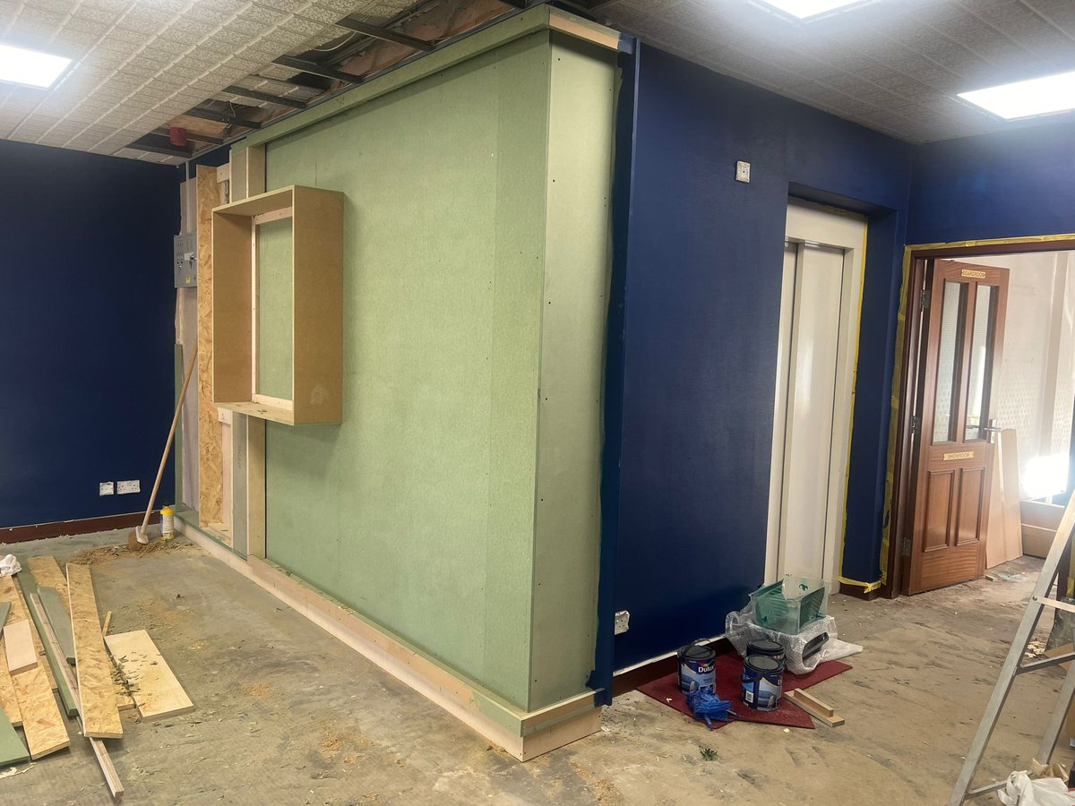 ParametricWalls's tweet photo. Another project wall ready for the treatment. This reception area at a #Leeds business will soon be fitted with a fully illuminated MR Wall. 🌟🖼️✨

 #MRWalls #interiordesign #illuminatedwalls #appleleclighting https://t.co/oRxiwdKSPL