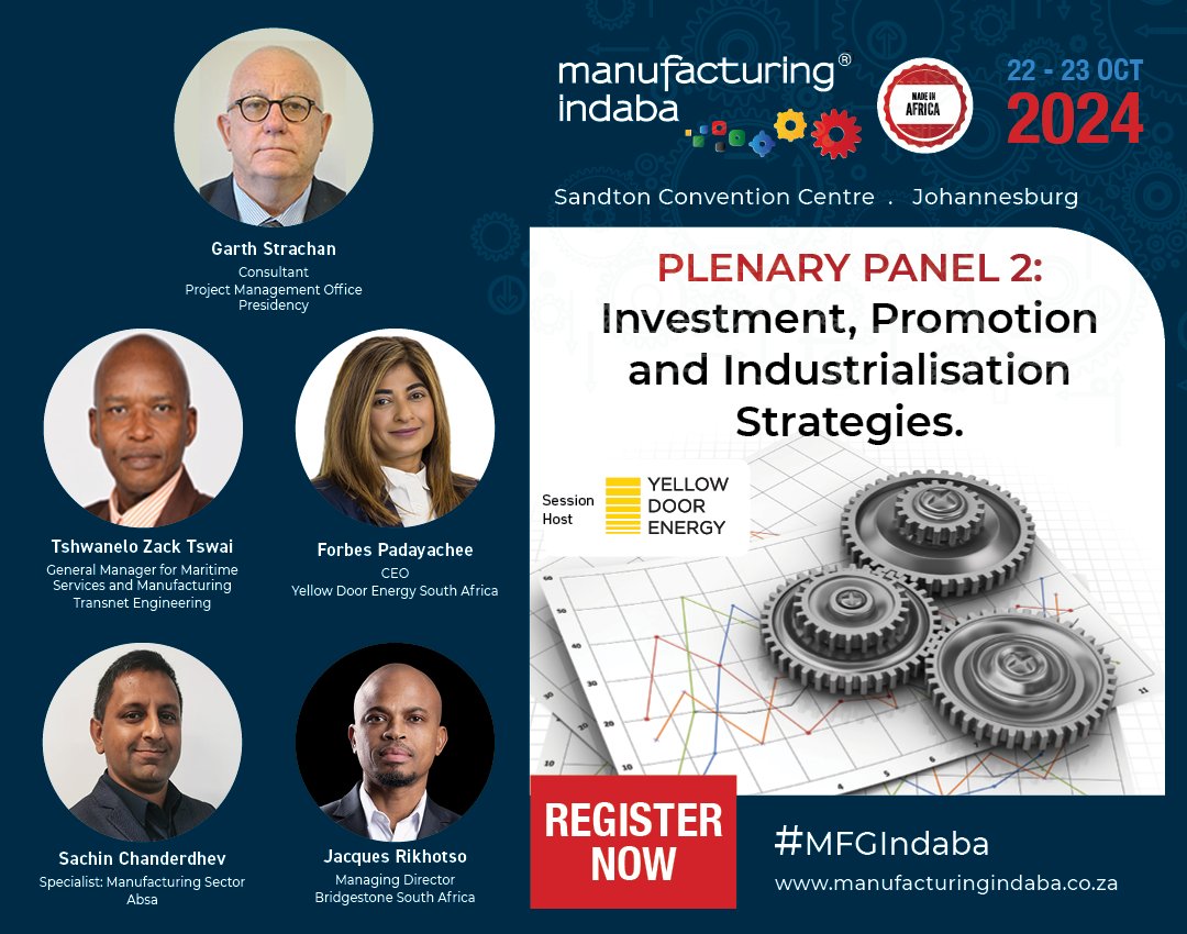 TE_Transnet's tweet photo. Tswhanelo Zach Tswai our General Manager for Maritime Services and Manufacturing will be part of a panel discussing "investment, promotion and industrialisation strategies" at the @IndabaManufact.
#transnetengineering
#think_te
#MFGIndaba https://t.co/4ZjLn0N9qm