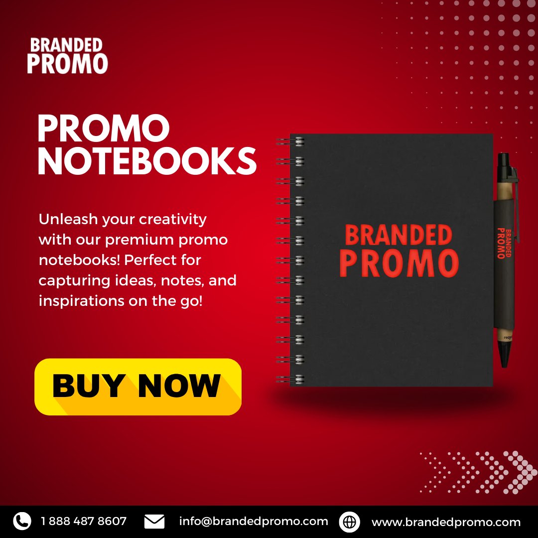 BrandedPromoUS's tweet image. Unleash your creativity with our premium promo notebooks! Perfect for capturing ideas, notes, and inspirations on the go! 
.
#PromoNotebooks #CreativeEssentials #StationeryLovers #NotebookGoals #InspireOnTheGo #CustomBranding #CaptureYourIdeas #PromoProducts #StationeryAddict