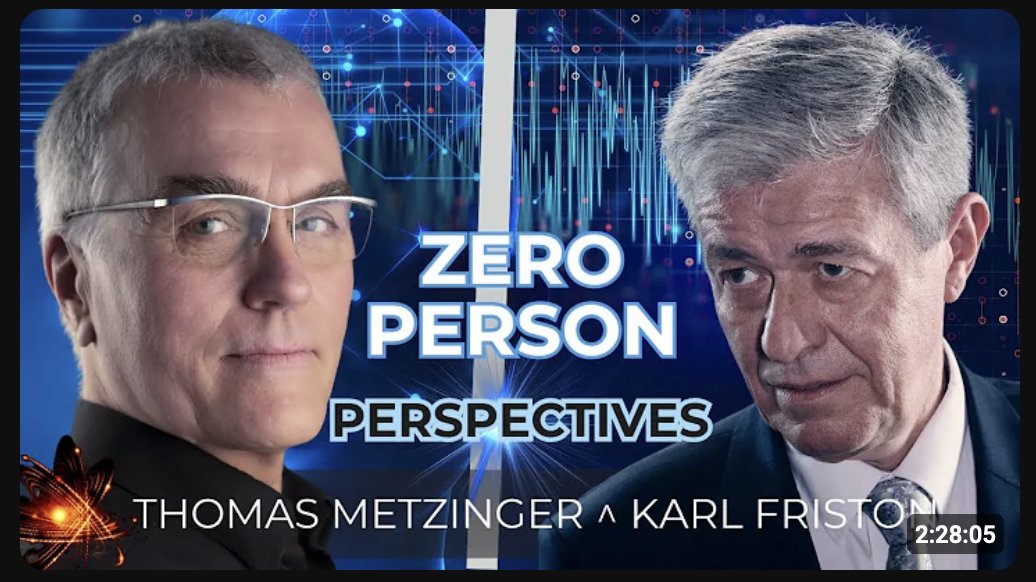 fascinated by the zero person perspective and their discussion of groundless experience, but i am not sure metzinger and friston share all that much in the end...