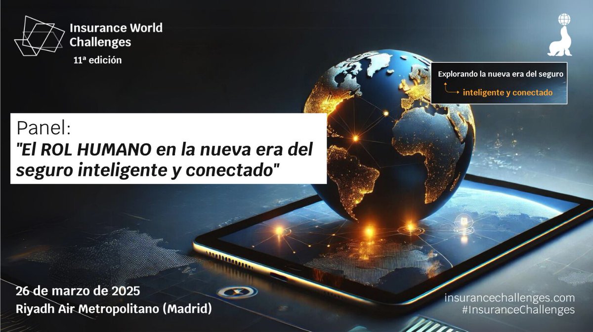 ¡Este será uno de los paneles de #InsuranceChallenges: "El ROL HUMANO en la nueva era del seguro inteligente y conectado"! ¡Firma antes del 31 de oct. y benefíciate de un 15% de descuento! Contacta en iwc@communityofinsurance.com o agenda una videollamada calendly.com/isabel-orejana…