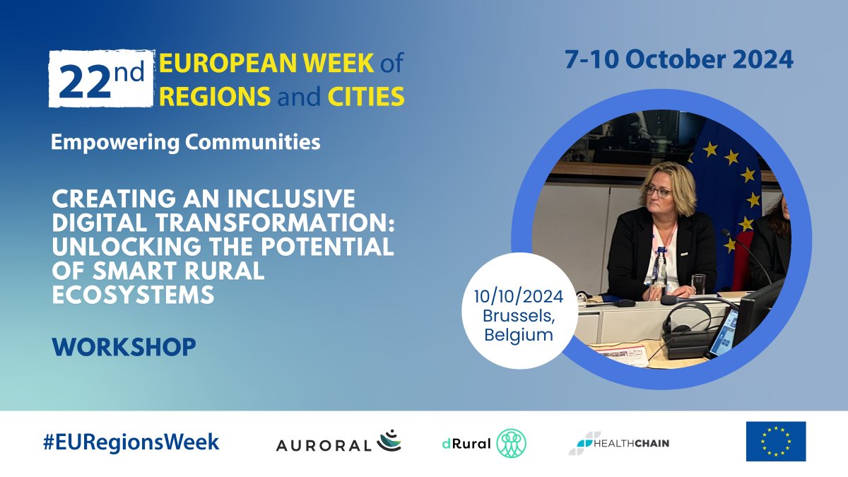 📍 Exciting insights from #euregionsweek ! 

🙋‍♀️🙋AURORAL joined dRural and <a href="/I3Healthchain/">HealthChain I3</a>  in a workshop to discuss innovative solutions for rural ecosystems. 

🗨️Great dialogue on the future of rural digital transformation! 🌍