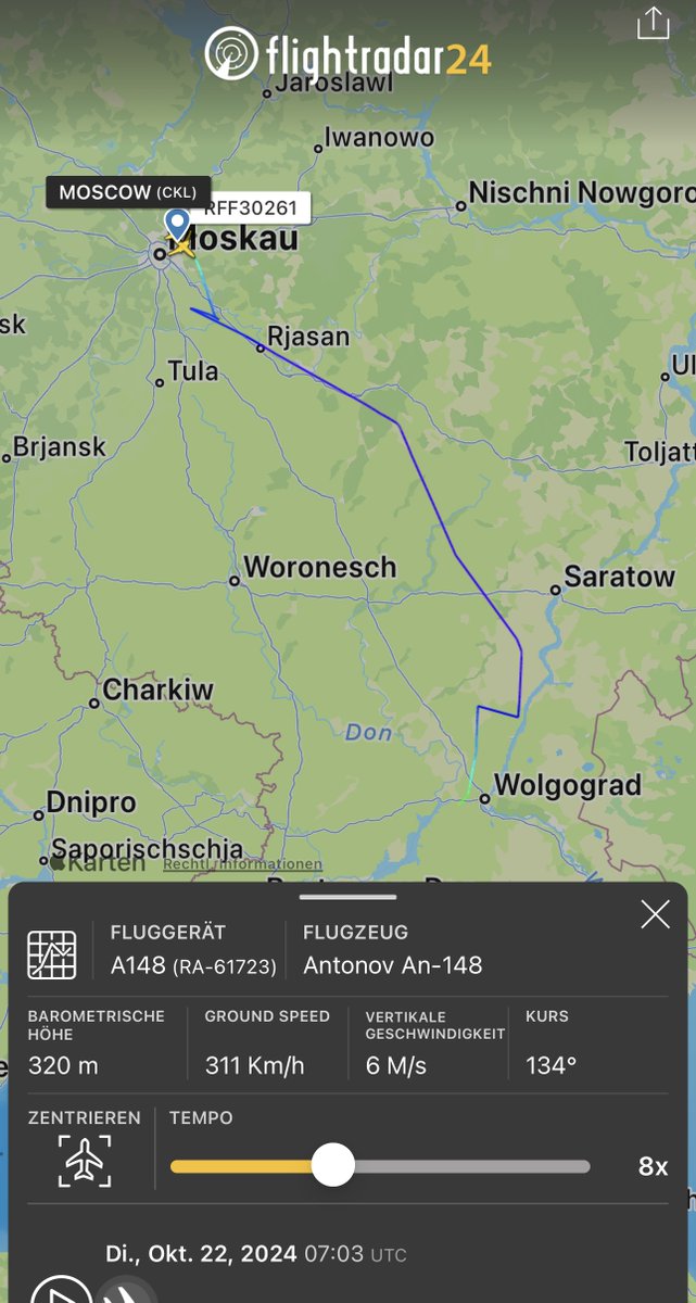 holgidaun's tweet photo. Russia - Air Force An-148-100E RA-61723 #14F11B
als RFF30261 von Chkalovskiy nach Marinovka AB
@thereccelizard @Borrowed7Time @IntelNightOWL https://t.co/3QX1y1xcFe