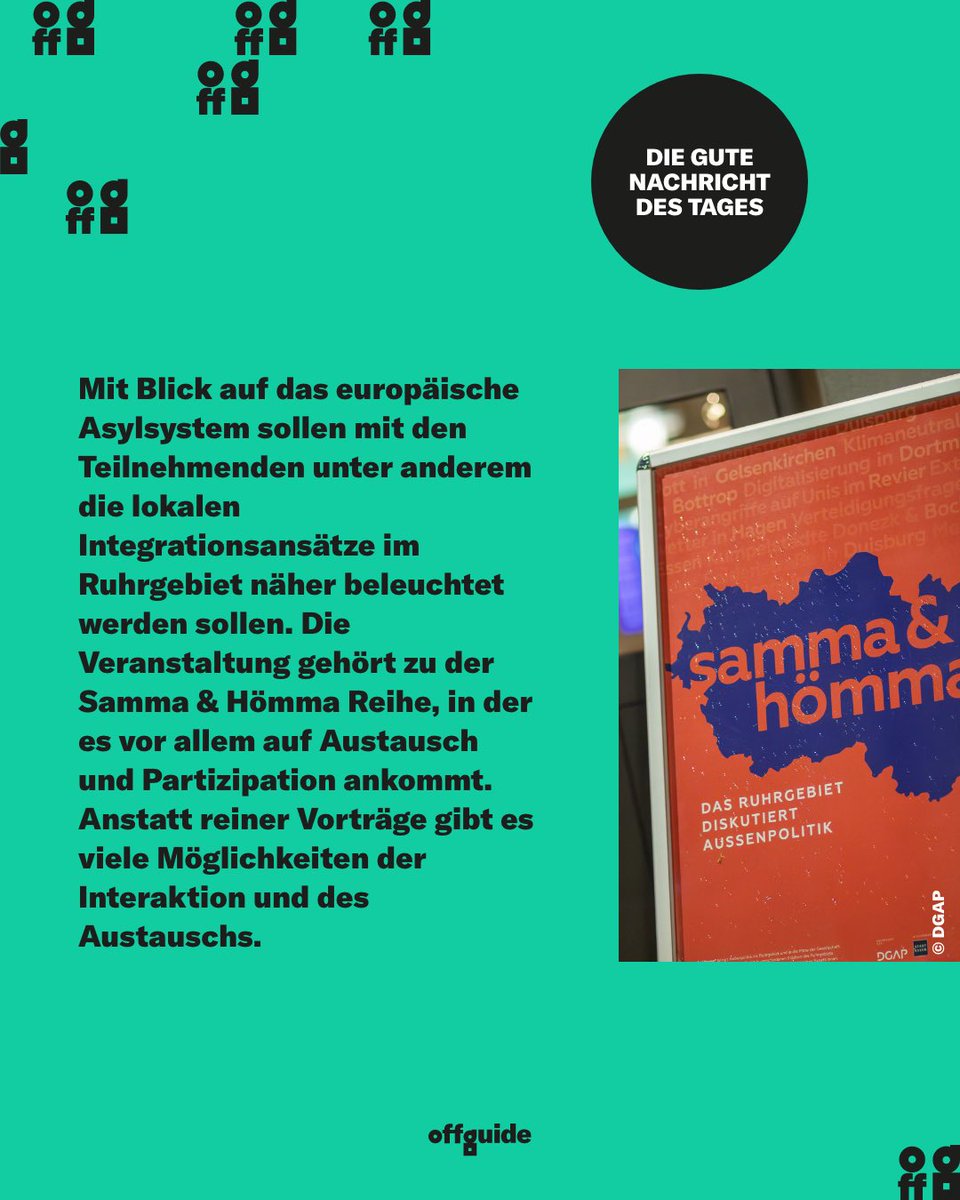 offguide's tweet image. Außerdem ist die Veranstaltung kostenlos, für Getränke und Snacks ist gesorgt. Hier geht‘s zur Anmeldung: forms.office.com/e/sQw5sv8s1U

#sammaundhömma #europedirectessen @Essen_Ruhr #offguide