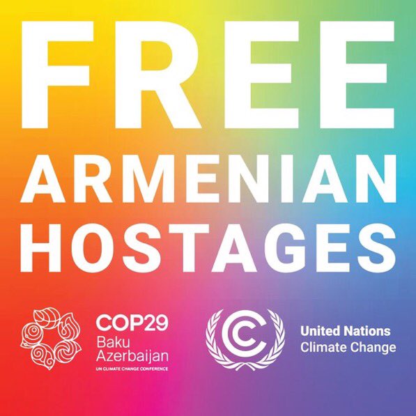 L'#Armenia non ha ancora deciso se partecipare alla Conferenza delle Nazioni Unite sui cambiamenti climatici #COP29 a Baku. 
Ricordiamo che in #Azerbaigian si trovano ancora detenute illegalmente alcune decine di armeni prigionieri di guerra e autorità #Artsakh
