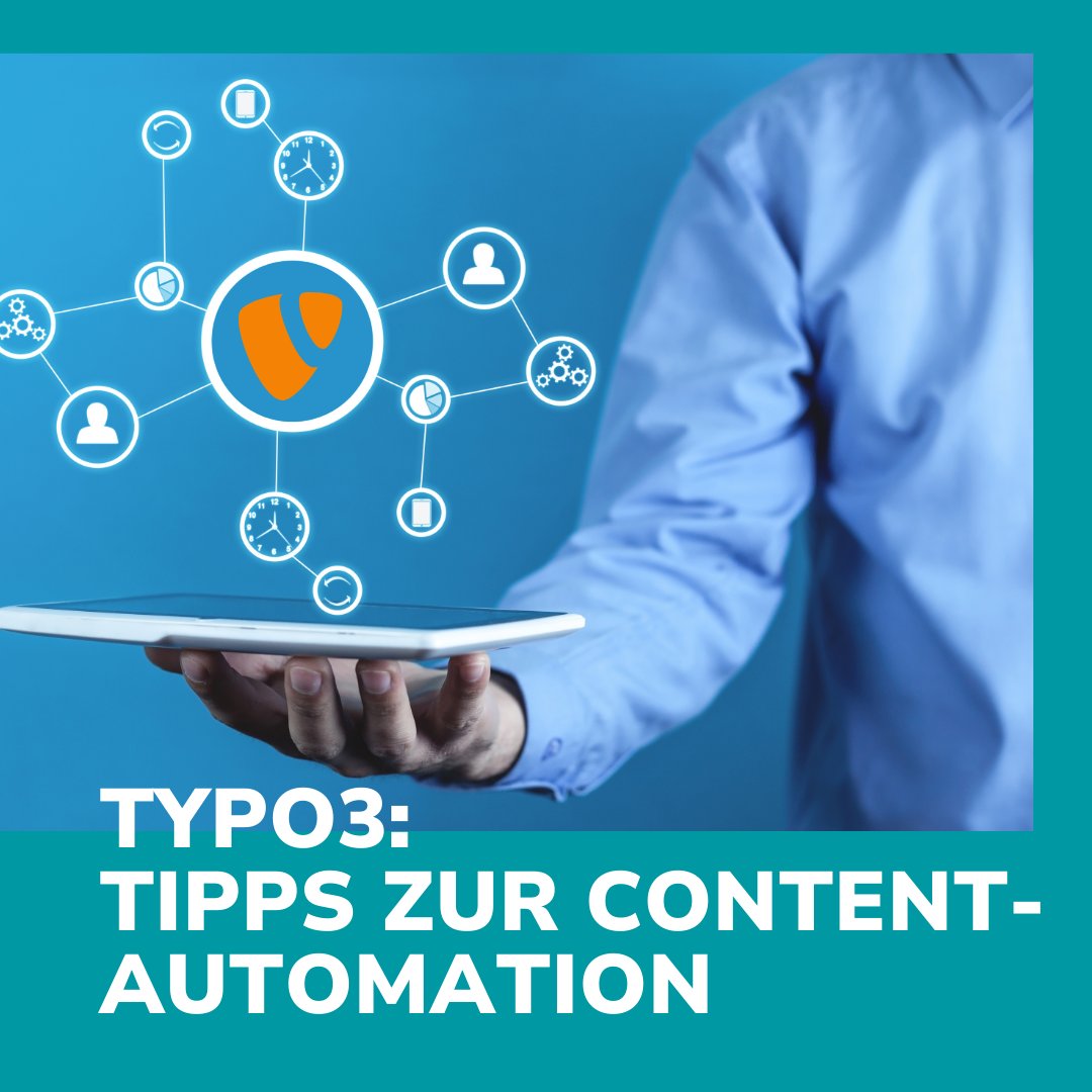 Content-Workflows manuell verwalten? Das muss nicht sein! 🚀 Mit TYPO3 lässt sich die Content-Erstellung und -Veröffentlichung ganz einfach automatisieren. 
👉 Mehr dazu im Blogartikel unter eu1.hubs.ly/H0dbZzc0

#TYPO3 #ContentAutomatisierung #CMS #ContentManagement
