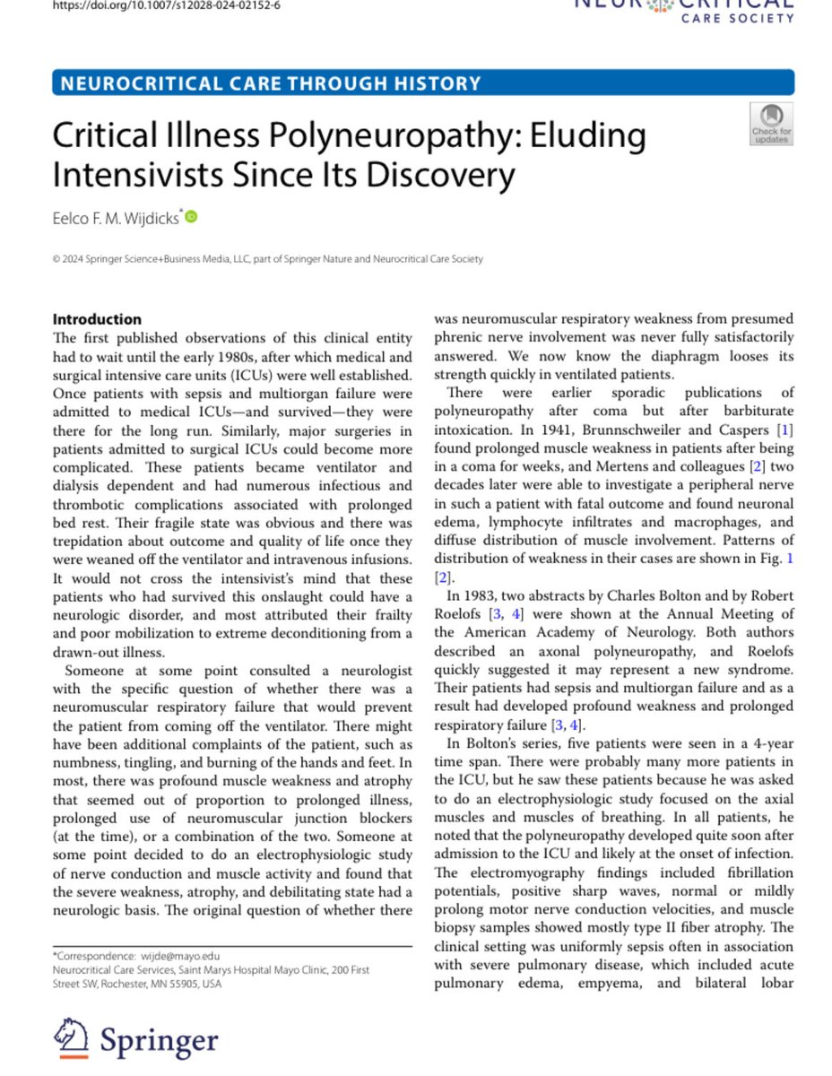 A history of acquired weakness in the ICU