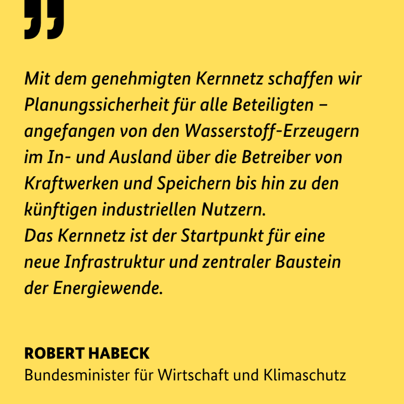BMWE_'s tweet photo. 💪 Deutschland bekommt ein Wasserstoff-Kernnetz. 💧
Das hat die Bundesnetzagentur @bnetza heute genehmigt. Ein wichtiger Baustein für eine klimaneutrale und zukunftsfähige Industrie.