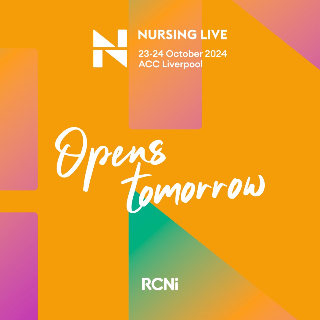 It’s nearly time – Nursing Live opens tomorrow. Are you as excited as we are? Register for your free ticket at i.mtr.cool/kwgzwlsfmy

Don’t forget – you can still register for free at the event.

#NursingLive #NHS #YourTimeToThrive #CPD