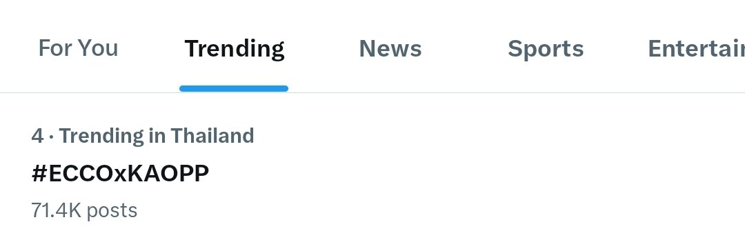 Support9P's tweet image. ขอบคุณทุกคนมากค่ะ 😭🙏🏻 ในที่สุดก็ถึงโกลที่ตั้งไว้ โดยทำเวลาไป 1ชั่วโมง 15นาทีค่ะ ‼️ 

#ECCOxKAOPP 
✨️ขึ้นสูงสุดอันดับ #2 เทรนไทย (Thailand Trend) 
✨️ขึ้นสูงสุดอันดับ #6 เทรนโลก (Worldwide Trend)