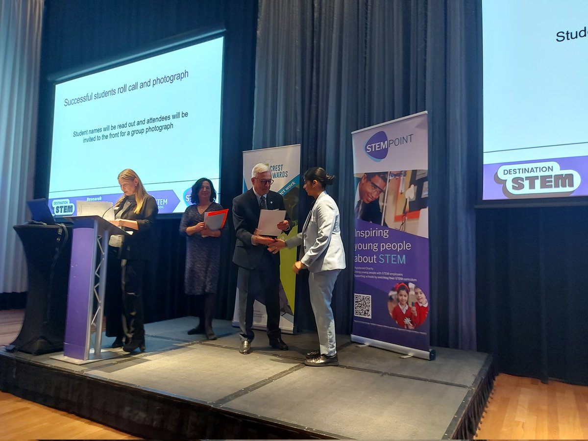 kat_emms's tweet photo. Wonderful evening celebrating the fantastic student projects with @STEMPOINT_ @STEMLearningUK Including @ukEdge's summer intern this year, Pearleen 🎉 https://t.co/koBGYm1IQd
