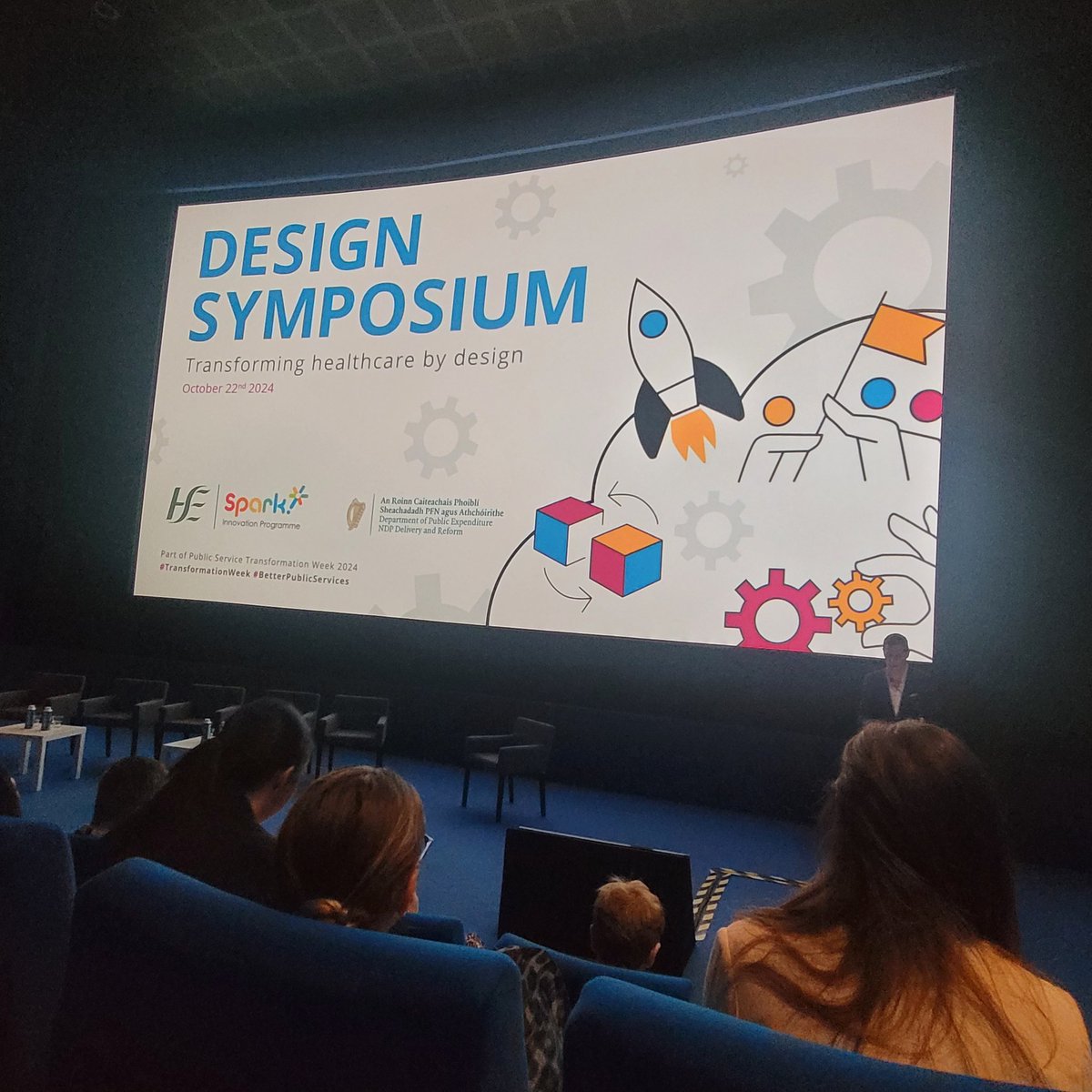 lisaseoige's tweet photo. Design symposium today with some exciting projects on the programme using design in healthcare  @ProgrammeSpark @MaterTransform #betterpublicservices #transformationweek https://t.co/K2VKlvDIRF