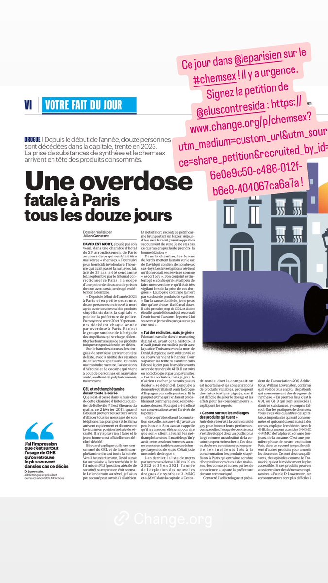 JeanLucRomero's tweet photo. « Je n'en peux plus de voir des Christophe mourir dans des séances #chemsex ! 
Dans l'indifférence totale, les gouvernements ne font rien malgré nos interpellations depuis 6 ans de @ElusContreSida et de tant d'associations ! »

@le_Parisien assure qu’il y aurait un mort d’overdose tous les 12 jours, principalement dû au chemsex !

Tout le monde est concerné même les élus comme le démontrent des faits divers aujourd’hui à l’@AssembleeNat ou récemment au Conseil de @Paris.

Sans aucun jugement, il faut informer, faire de la prévention, mettre des moyens pour les soins et cesser une politique exclusivement répressive qui conduit à beaucoup de morts, car les usagers du chemsex n’osent pas appeler les secours quand il il y a un coma de peur de voir arriver la police.

A @Paris, avec @Anne_Hidalgo @anneclaire_boux et @annesouyris, nous avons lancé un plan stratégique, il y a 3 ans. Mais l’Etat doit enfin jouer son rôle et ne plus attendre comme il l’a fait au début de l’épidémie de #sida !

Jeudi, nous avons lancé avec @ElusContreSida une pétition pour que le gouvernement bouge enfin car on ne plus plus regarder cette hécatombe qui pourrait toucher jusqu’à 30% des gays dans cette indifférence glacante.

Engagez-vous et signez notre pétition-manifeste pour sommer @MichelBarnier d’agir enfin  :

👉 : https://t.co/7lHhFQSwep 

@JFGuyot @JCONSTANTFD