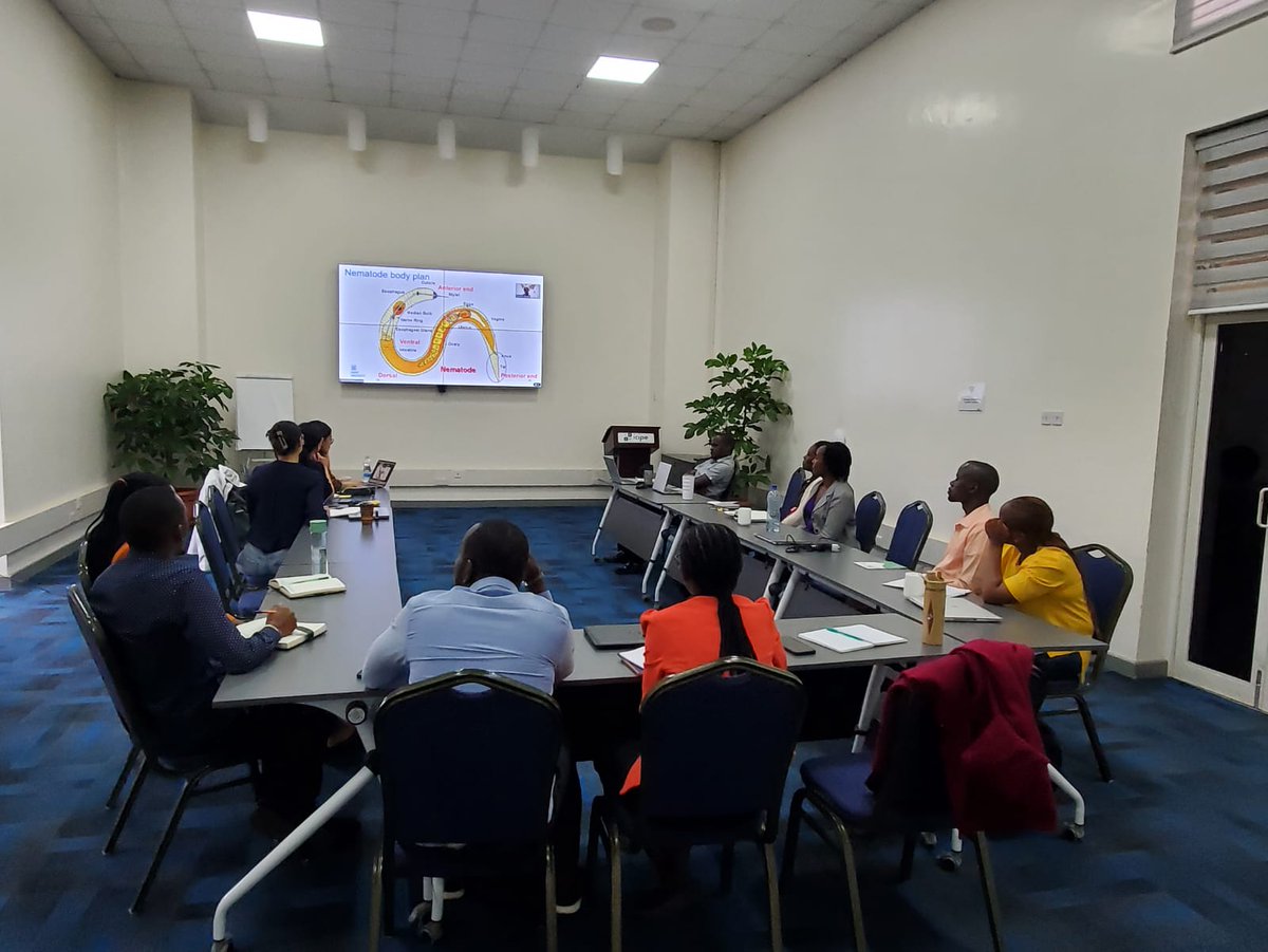 NemAfrica's tweet photo. We're excited to host Ghent University students @icipe Nairobi for their dry run presentations ahead of the #BCCN Basic Crush Course in Nematology! These future experts will showcase their skills,build up and increase awareness of nematodes; diagnostics and management. https://t.co/gAN4ihHjY6