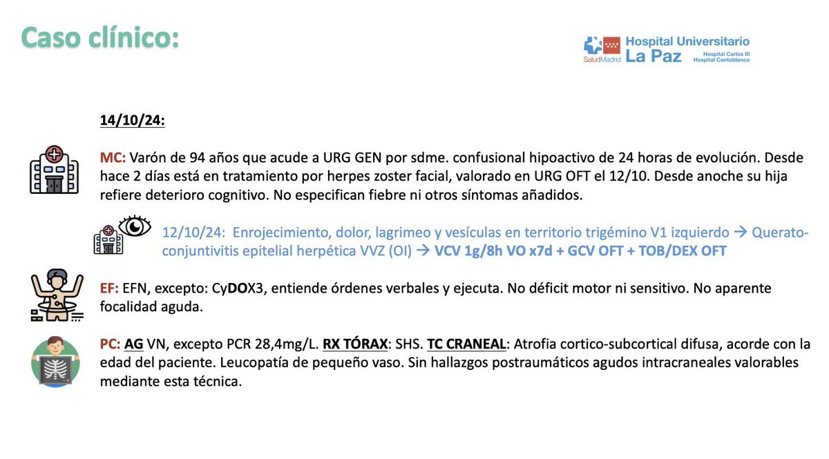 Micro_LaPaz's tweet image. ⏰ En breves dará comienzo la ponencia de la @SMMCMicroMadrid📍@ICOMEM_Oficial 🏛️ sobre “Novedades en el #Diagnóstico 🧬 de #Infecciones del Sistema Nervioso Central” #SNC 🧠🦠 con 👨🏽‍⚕️ @GrandiosoMD del 🏥 Servicio de @Micro_LaPaz y 👩🏽‍⚕️@_Lauramina del 🏥 Servicio de @MicroRyC 🙌🏻🔥🥳