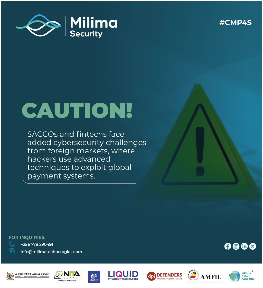 milimatechug's tweet photo. #OCSAM24
Cyber threats are on the rise, with hackers using sophisticated tactics to exploit global payment systems.
Strengthen your defenses now! Join our webinar this friday to find out more: https://t.co/mgaeHnS9US
#CyberAwareness #FintechSecurity #DigitalProtection #CMP4S https://t.co/JOBLwYzpRO