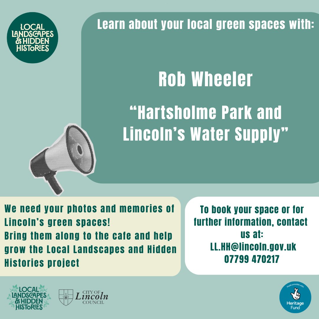 Our next Local History Café is Hartsholme Park and Lincoln's Water Supply on 8 November at the Grandstand from 6pm.
Follow the link below to book online, or email us at: LL.HH@lincoln.gov.uk
contact.lincoln.gov.uk/service/Commun…