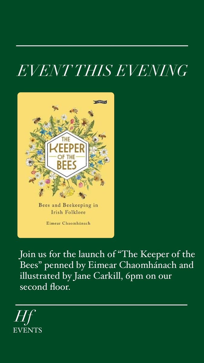 Hodges_Figgis's tweet photo. This evening at 6pm we will be hosting the launch for “The Keeper of the Bees” by Eimear Chaomhánach and illustrated by Jane Carkill.

All welcome to attend, as well as with all other events scheduled this October in store. See below for more details - we hope to see you there. https://t.co/DzW80PopA2