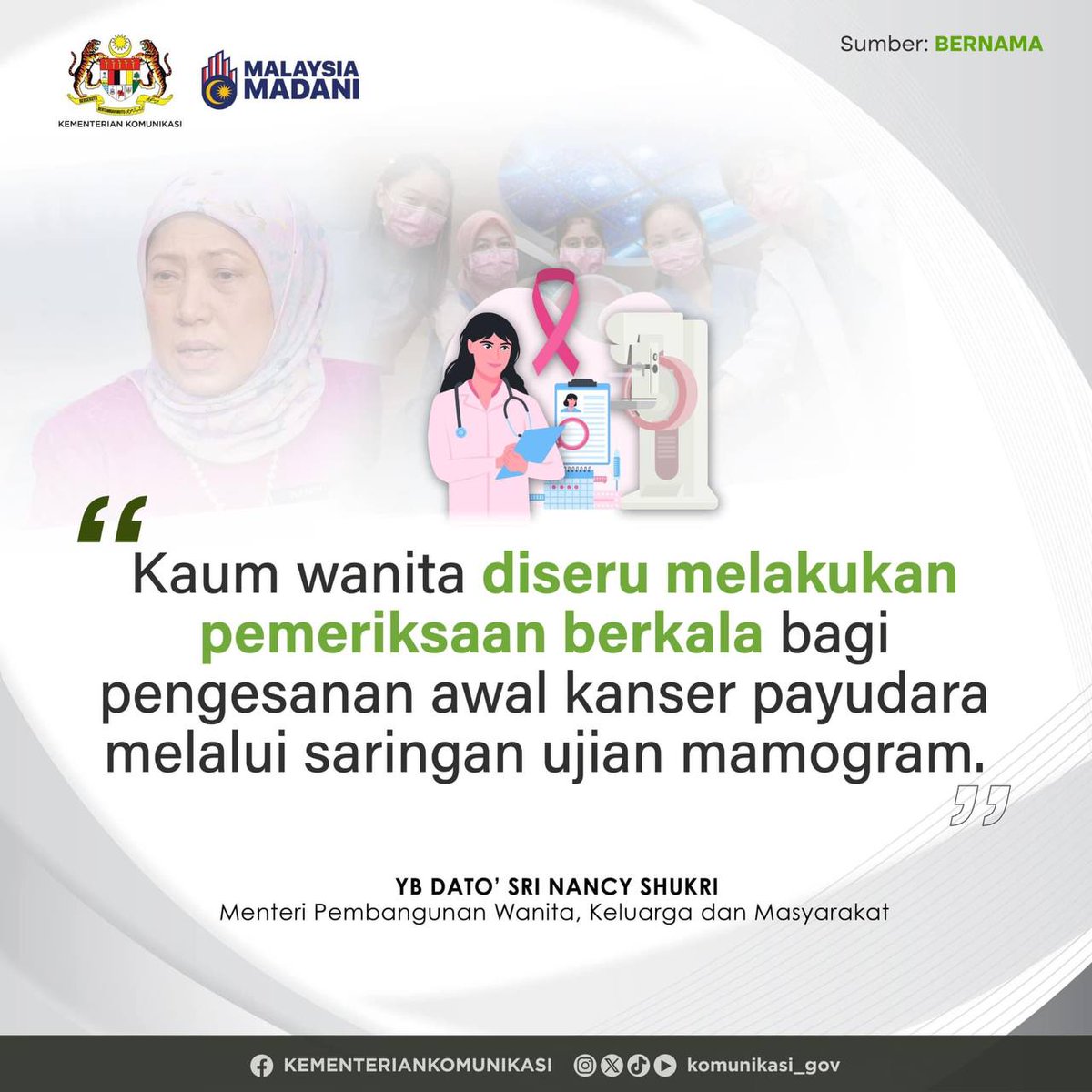 azrinarusni's tweet photo. Ladies, take note ni.

Kena ada checkup berkala. Kadang kita rasa badan sihat ja, tapi rupanya ada sakit yg bersarang. Sudah teruk, susah sudah mahu rawat/sembuh. https://t.co/rePRTTgbPJ