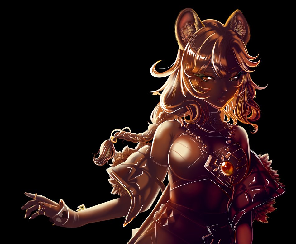 Blueberry_Teas's tweet photo. Xilonen <3 I love her so much! 
#GenshinImpact #GIFANART51 https://t.co/jO30L0kKnT