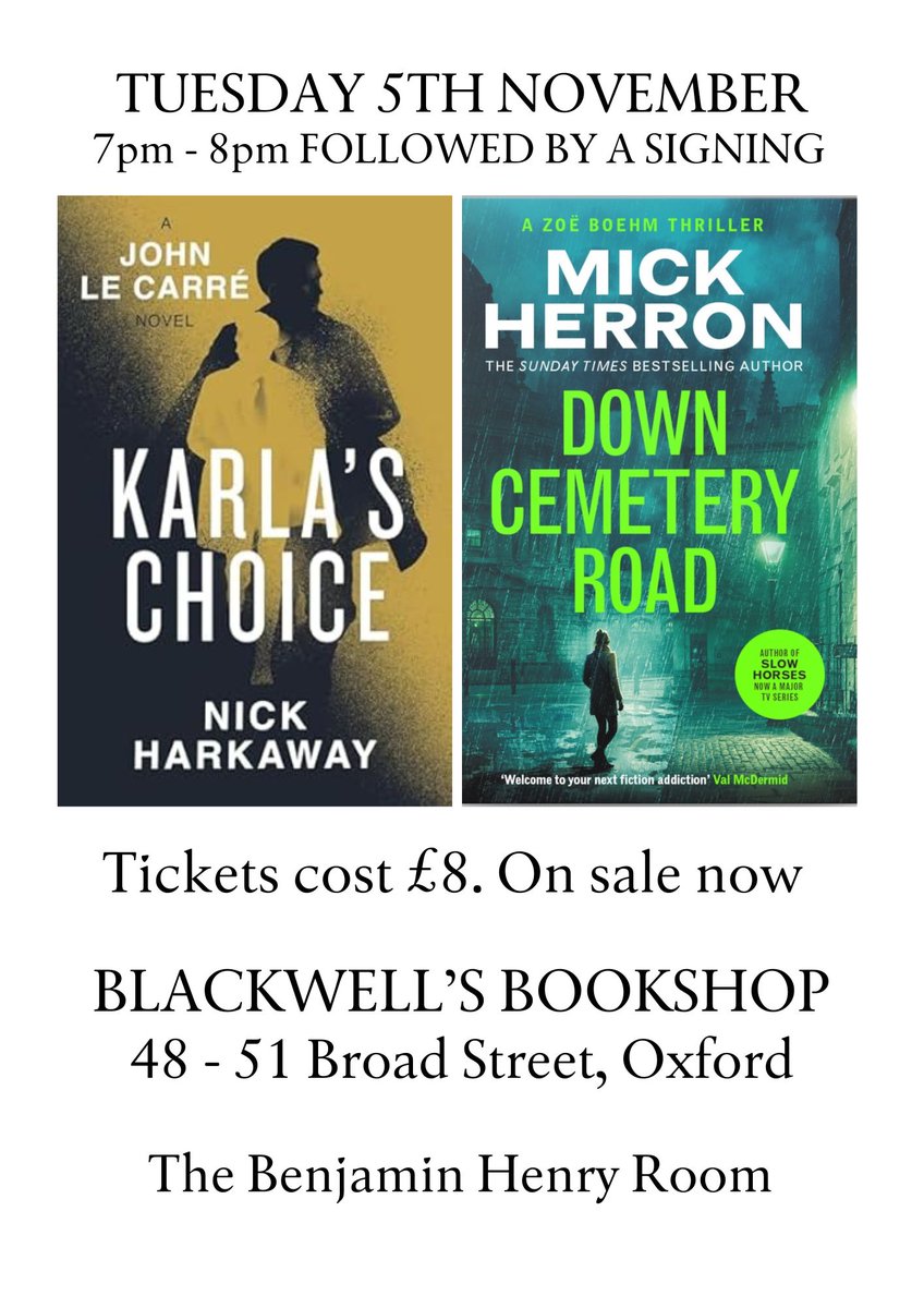 Remember, Remember... An unforgettable evening <a href="/blackwellbooks/">Blackwell's</a> this November

Featuring an introduction by <a href="/AdamsTriona/">Triona M Adams</a> (director of the Crime writing strand of events at the Oxford Literary Festival)

Tickets are now on sale

eventbrite.co.uk/e/102380753489…